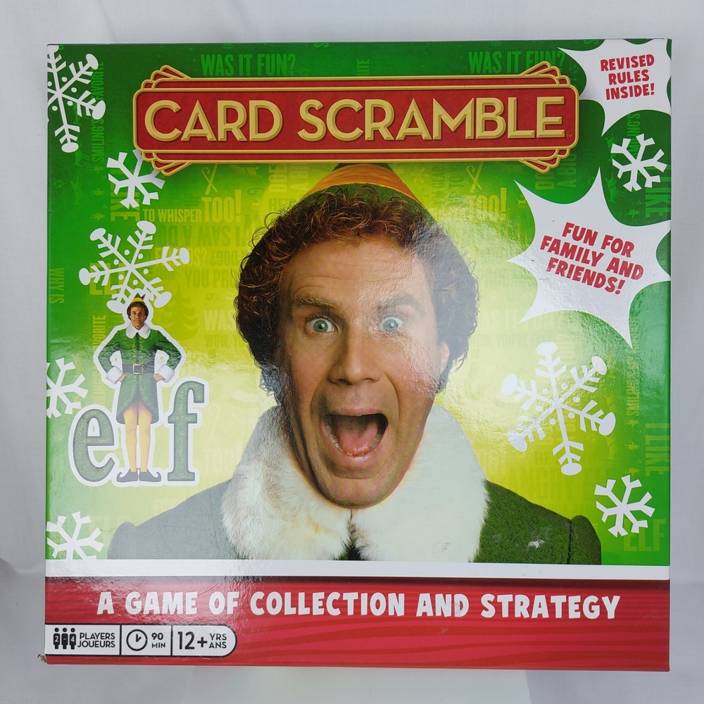 Elf The Movie Card Scramble Board Game Opened Box Complete *READ